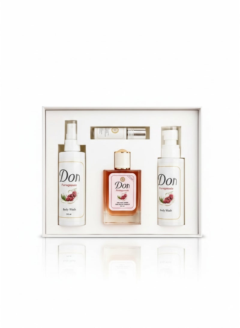 Don Complete Body & Fragrance Luxury Set – Refreshing Pomegranate (4-Piece Collection)